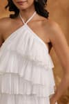 Buy_B'Infinite_Ivory Cascade Tulle Dress _Online_at_Aza_Fashions