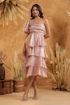 Buy_B'Infinite_Blush Ruffle Dress _at_Aza_Fashions