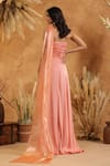 Shop_B'Infinite_Enchanted Peach Draped Gown _at_Aza_Fashions