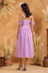 Shop_B'Infinite_Lavender Off Shoulder Dress _at_Aza_Fashions