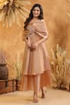 Buy_B'Infinite_Mocha Aura Flow Gown _Online_at_Aza_Fashions