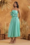 B'Infinite_Mint Floral Midi Dress _Online_at_Aza_Fashions