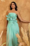 B'Infinite_Mint Floral Midi Dress _at_Aza_Fashions