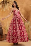 Shop_B'Infinite_Mocha Hibiscus Gown _Online_at_Aza_Fashions
