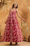 B'Infinite_Mocha Hibiscus Gown _at_Aza_Fashions