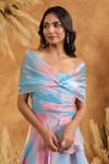Buy_B'Infinite_Sky Candy Draped Gown _Online_at_Aza_Fashions