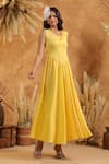 Buy_B'Infinite_Sunshine Pearl Midi Dress _Online_at_Aza_Fashions