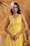 Shop_B'Infinite_Sunshine Pearl Midi Dress _Online_at_Aza_Fashions