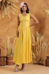 Buy_B'Infinite_Sunshine Pearl Midi Dress _at_Aza_Fashions