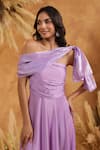 B'Infinite_Lilac Grace Bow Dress _Online_at_Aza_Fashions