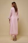 Shop_Asaga_Blush Chanderi, Muslin, Organza Mirrors Split Orryn Embroidered Bodice Kurta Set _at_Aza_Fashions