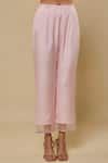 Buy_Asaga_Blush Chanderi, Muslin, Organza Mirrors Split Orryn Embroidered Bodice Kurta Set _Online_at_Aza_Fashions