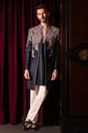 Shop_Dolly J_Nightroot Embroidered Sherwani Kurta Set _at_Aza_Fashions