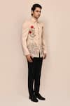 Shop_Aryavir Malhotra_Beige Hand Work Shirt Jacket & Black Pant Set _Online_at_Aza_Fashions