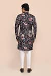 Shop_Aryavir Malhotra_Floral Print Kurta & White Pant Set _at_Aza_Fashions