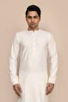 Aryavir Malhotra_Cream Cutdana Work Kurta & Pant Set _at_Aza_Fashions