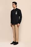 Aryavir Malhotra_Black Giza Cotton Shirt  _at_Aza_Fashions