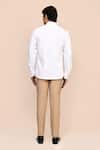 Shop_Aryavir Malhotra_White Cotton Embroidery Giza Shirt _at_Aza_Fashions