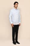Buy_Aryavir Malhotra_Sky Blue Hand Work Shirt _Online_at_Aza_Fashions