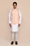 Buy_Aryavir Malhotra_Rose Pink Hand Work Bundi Set _Online_at_Aza_Fashions