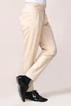 Shop_Aryavir Malhotra_Cream Cotton, Lycra Pant _Online_at_Aza_Fashions