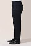 Buy_Aryavir Malhotra_Navy Cotton, Lycra Blue Pant _Online_at_Aza_Fashions