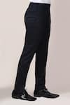 Shop_Aryavir Malhotra_Navy Cotton, Lycra Blue Pant _Online_at_Aza_Fashions