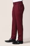Shop_Aryavir Malhotra_Red Korean Lycra Pant _Online_at_Aza_Fashions