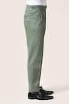 Aryavir Malhotra_Olive Green Korean Lycra Pant _Online_at_Aza_Fashions
