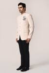 Aryavir Malhotra_Cream Bandhgala & Black Pant Set _Online_at_Aza_Fashions