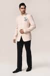 Shop_Aryavir Malhotra_Cream Bandhgala & Black Pant Set _Online_at_Aza_Fashions