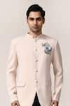 Aryavir Malhotra_Cream Bandhgala & Black Pant Set _at_Aza_Fashions