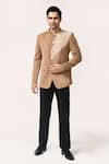 Shop_Aryavir Malhotra_Terry Rayon Bandhgala & Pant Set _Online_at_Aza_Fashions