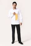 Buy_Aryavir Malhotra_White Half Sun Embroidered Shirt _at_Aza_Fashions