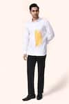 Buy_Aryavir Malhotra_White Half Sun Embroidered Shirt _Online_at_Aza_Fashions