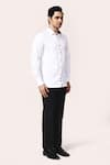 Aryavir Malhotra_White Giza Cotton Hand Work Shirt _Online_at_Aza_Fashions