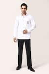 Buy_Aryavir Malhotra_White Giza Cotton Hand Work Shirt _at_Aza_Fashions