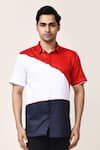Aryavir Malhotra_Multicolour Plain Cotton Shirt _at_Aza_Fashions