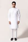 Buy_Aryavir Malhotra_White Hand Embroidered Bundi Set _Online_at_Aza_Fashions