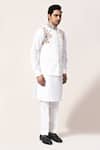 Shop_Aryavir Malhotra_Off White Hand Embroidered Nehru Jacket _Online_at_Aza_Fashions