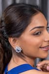 Shop_Ananta Jewels_Blue Stones Sapphire Studs _at_Aza_Fashions