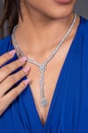 Shop_Ananta Jewels_Silver Plated Twin Princess Necklace _at_Aza_Fashions