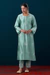 Buy_Anantaa By Roohi_Flower Embroidered Kurta & Pant Set _at_Aza_Fashions