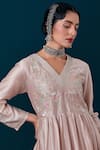 Buy_Anantaa By Roohi_Floral Placement Embroidered Anarkali With Pant _Online_at_Aza_Fashions