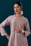 Anantaa By Roohi_Silk Chanderi Embroidered Kurta With Pant _at_Aza_Fashions