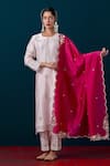 Buy_Anantaa By Roohi_Scalloped Embroidered Dupatta _Online_at_Aza_Fashions