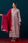 Shop_Anantaa By Roohi_Scalloped Embroidered Dupatta _Online_at_Aza_Fashions
