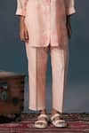 Shop_Arcvsh By Pallavi Singh_Old Rose Pink Embroidered Shirt & Pant Set _Online_at_Aza_Fashions