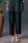 Arcvsh By Pallavi Singh_Green Silk Embroidered Shirt & Pant Set _Online_at_Aza_Fashions
