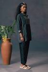Buy_Arcvsh By Pallavi Singh_Green Silk Embroidered Shirt & Pant Set _Online_at_Aza_Fashions